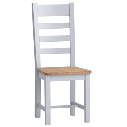 Elodie Dove Grey Oak Ladder Back Dining Chair