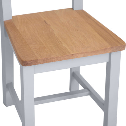 Elodie Dove Grey Oak Ladder Back Dining Chair