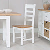 Elodie Snow White Oak Ladder Back Dining Chair