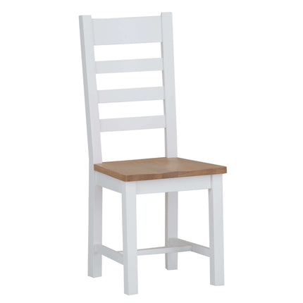 Elodie Snow White Oak Ladder Back Dining Chair