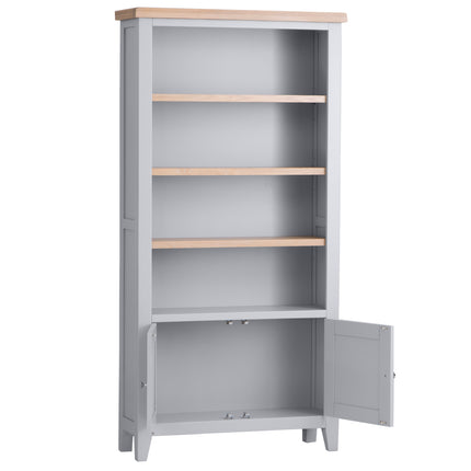 Elodie Dove Grey Oak Large Bookcase