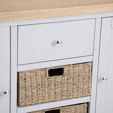 Elodie Dove Grey Oak Large Sideboard