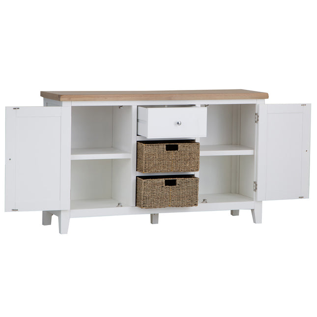 Elodie Snow White Oak Large Sideboard