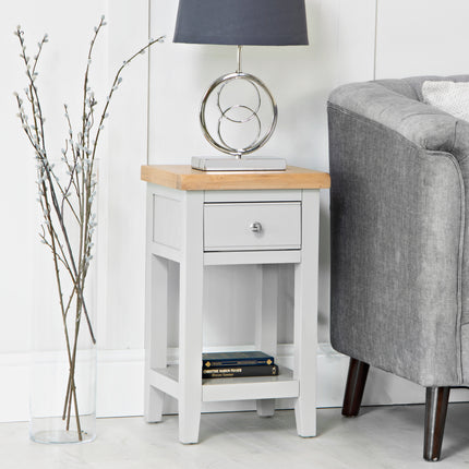 Elodie Dove Grey Oak Lamp table