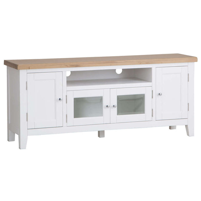 Elodie White Oak Large TV Unit