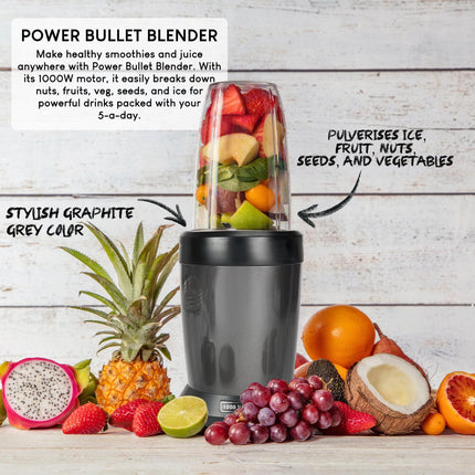 Power Bullet Blender - Graphite Grey-434822-Bargainia.com