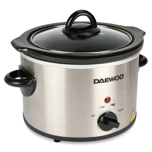 Daewoo 1.5L Slow Cooker Stainless Steel-Bargainia.com