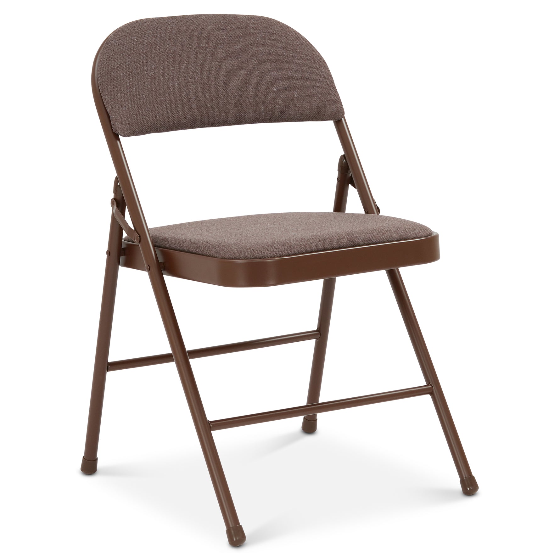 Folding Fabric Office Dining Chair - Brown