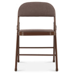 Folding Fabric Office Dining Chair - Brown