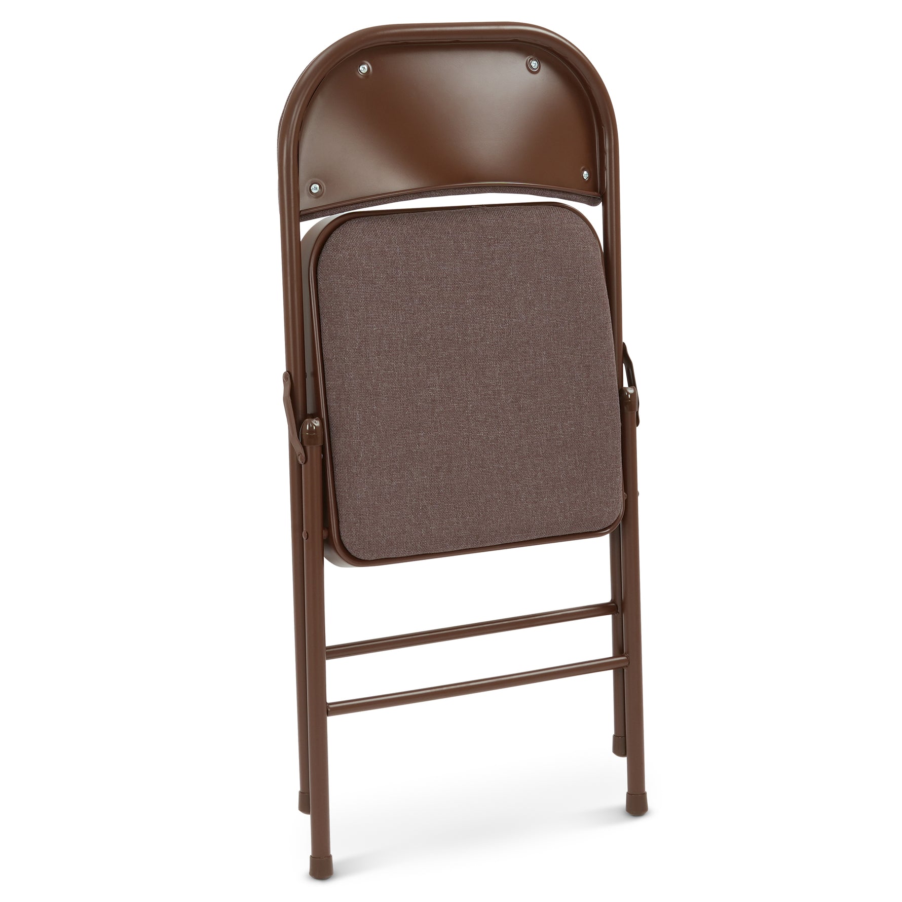 Folding Fabric Office Dining Chair - Brown