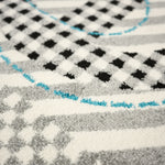 Tapis nautique bleu et gris - Enfants