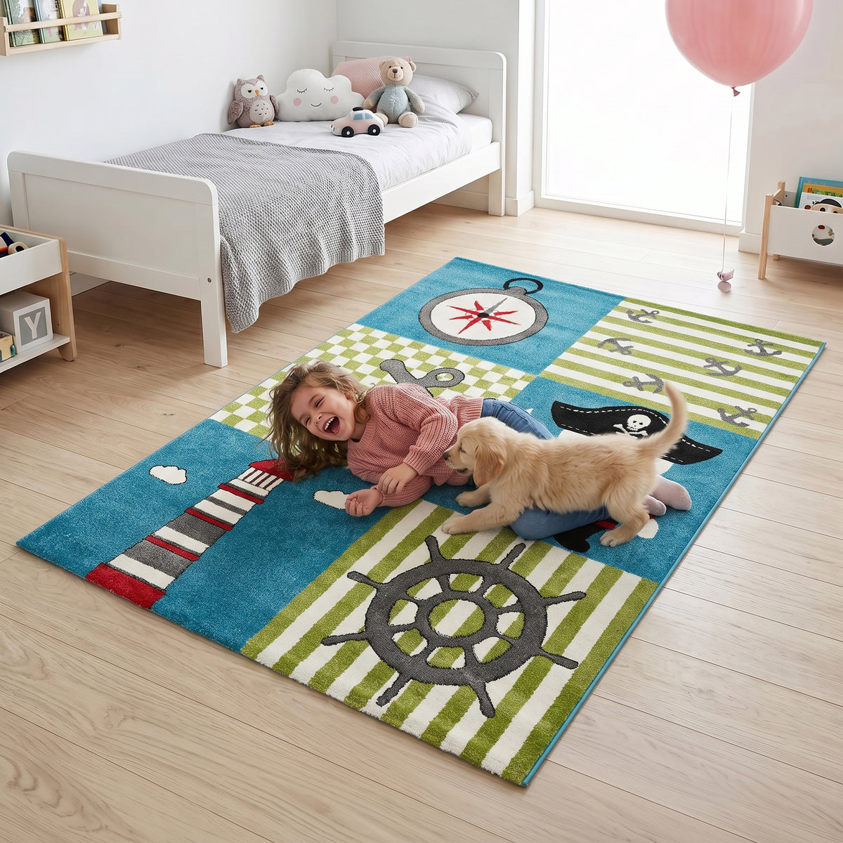 Tapis marin bleu et vert - Enfants