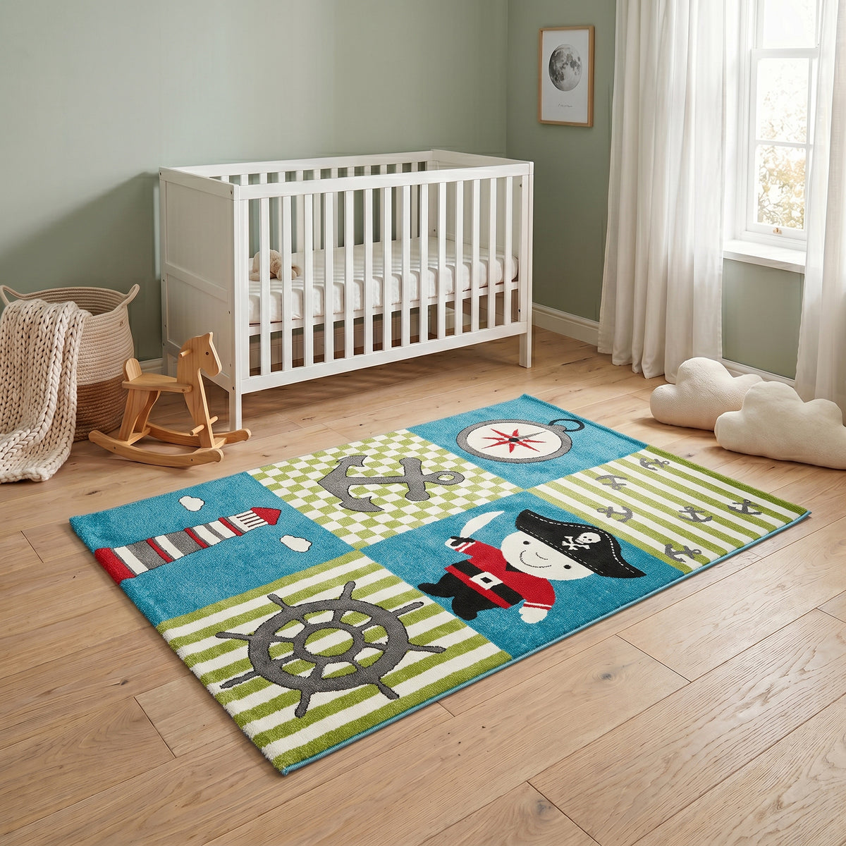 Tapis marin bleu et vert - Enfants