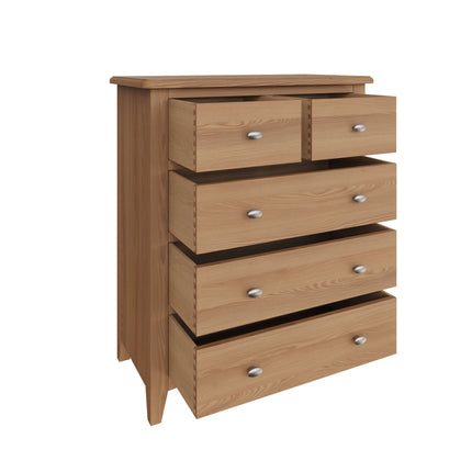 Rowan Oak 2 Over 3 Chest of Drawers