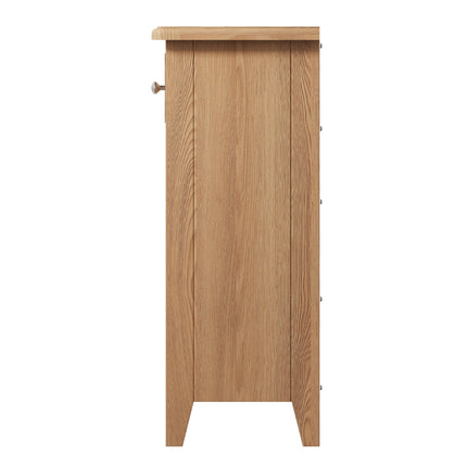 Rowan Oak 2 Drawers 4 Wicker Basket Sideboard