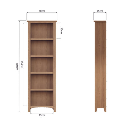 Rowan Oak Large Bookcase