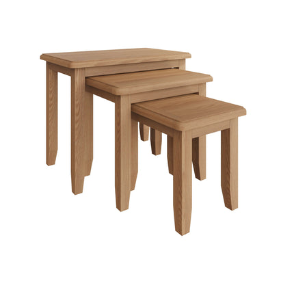 Rowan Oak Nest Of 3 Tables