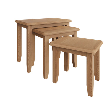 Rowan Oak Nest Of 3 Tables