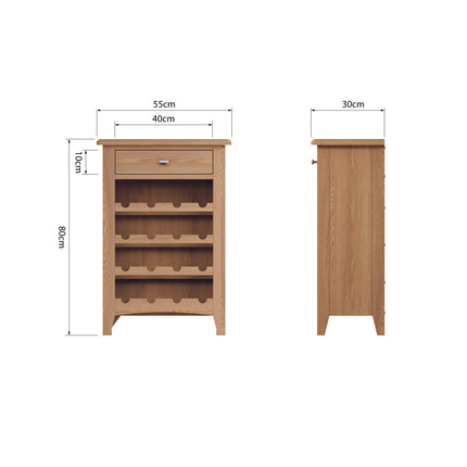 Rowan Oak Wine Cabinet