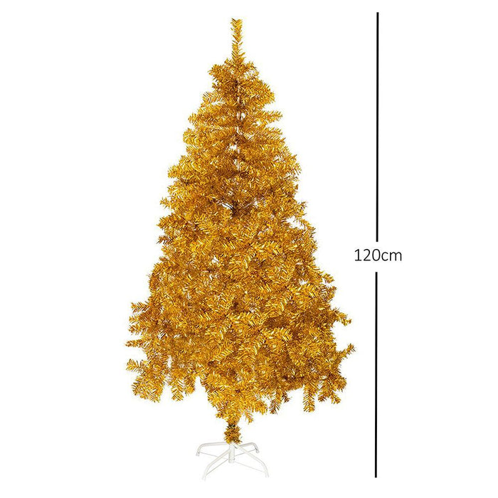 Gold Artificial Fir Christmas Tree - 4-6ft-5056150236986-Bargainia.com