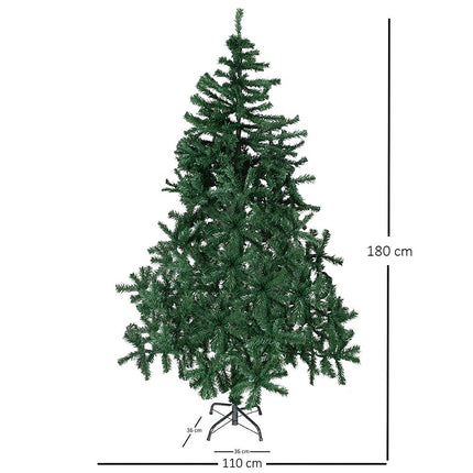 Green Artificial Fir Christmas Tree - 4-7ft-5056150208716-Bargainia.com