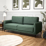 Brixton Green 2 & 3 Seater Sofa Set - Modern Fabric Sofa Suite with Steel Legs
