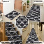 Tapis d'escalier résistant à l'usure - Tapis d'escalier Texas Gold Chevron