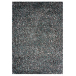 Enjoy Blue and Grey Mottled Shaggy Rug, 4cm Thick Pile, Non-Shedding Polypropylene, Hessian Backed, Multiple Sizes