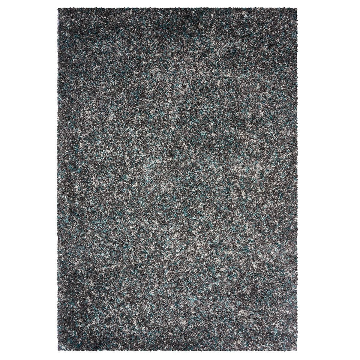 Enjoy Blue and Grey Mottled Shaggy Rug, 4cm Thick Pile, Non-Shedding Polypropylene, Hessian Backed, Multiple Sizes