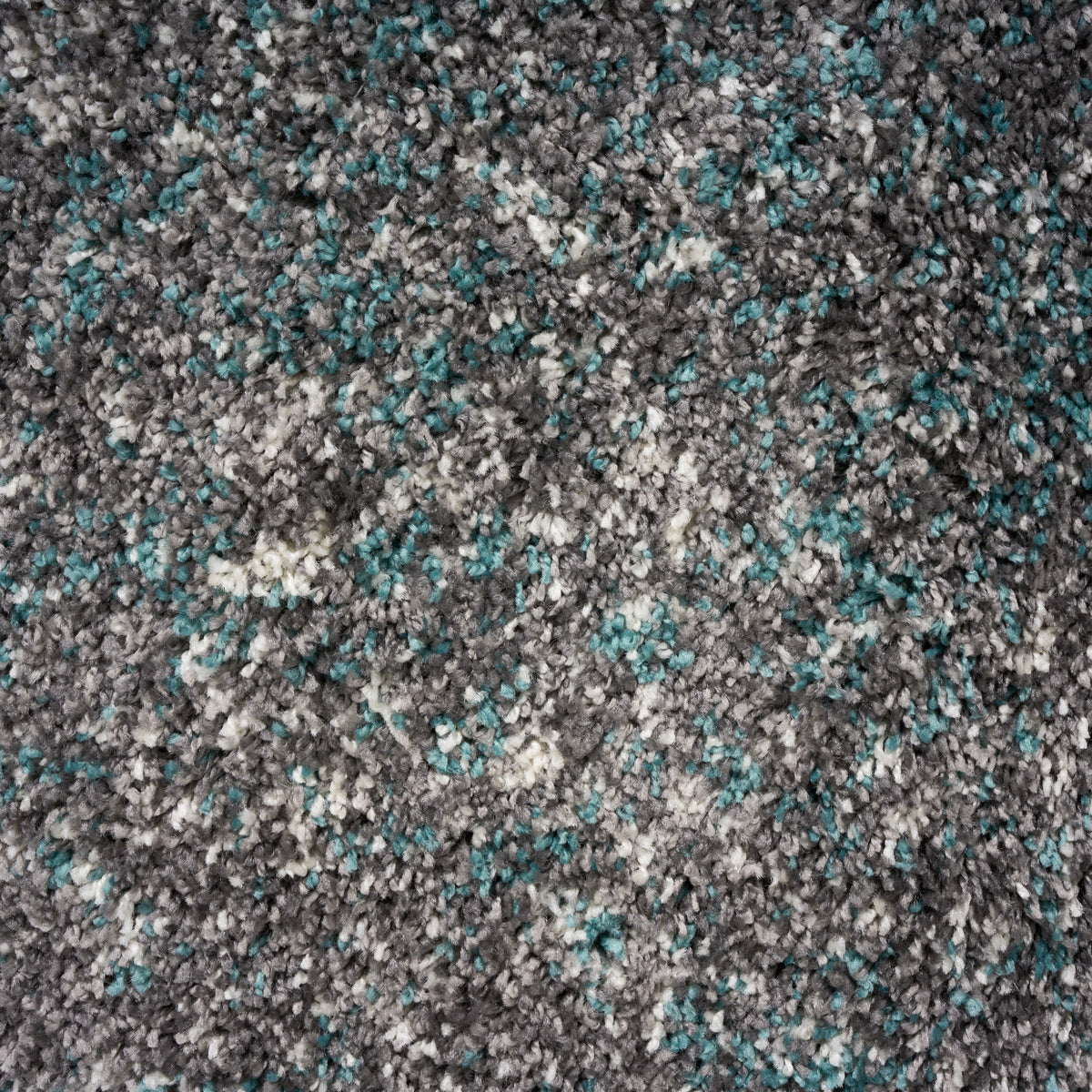 Enjoy Blue and Grey Mottled Shaggy Rug, 4cm Thick Pile, Non-Shedding Polypropylene, Hessian Backed, Multiple Sizes