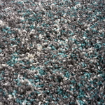 Enjoy Blue and Grey Mottled Shaggy Rug, 4cm Thick Pile, Non-Shedding Polypropylene, Hessian Backed, Multiple Sizes