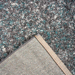 Enjoy Blue and Grey Mottled Shaggy Rug, 4cm Thick Pile, Non-Shedding Polypropylene, Hessian Backed, Multiple Sizes