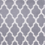 Grey Trellis Stair Runner, Moroccan Geometric Hallway Carpet Runner, Flexible Hessian Backed, 60cm Wide, Custom Length