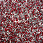 Grey & Red Blend Shaggy Rug - Enjoy