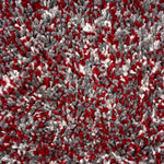 Grey & Red Blend Shaggy Rug - Enjoy