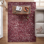 Grey & Red Blend Shaggy Rug - Enjoy