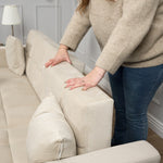 Milo Cream Corner Sofa Bed with Storage - Velvet Sofa Bed & Pull Out Bed