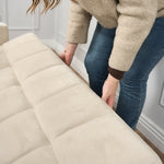 Milo Cream Corner Sofa Bed with Storage - Velvet Sofa Bed & Pull Out Bed