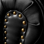 Canapé Chesterfield en similicuir - Noir