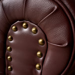 Canapé Chesterfield en similicuir - Marron