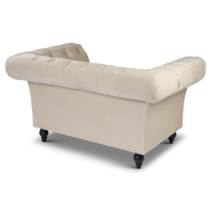 Cambridge Chesterfield Sofa Suite - Velvet Cream