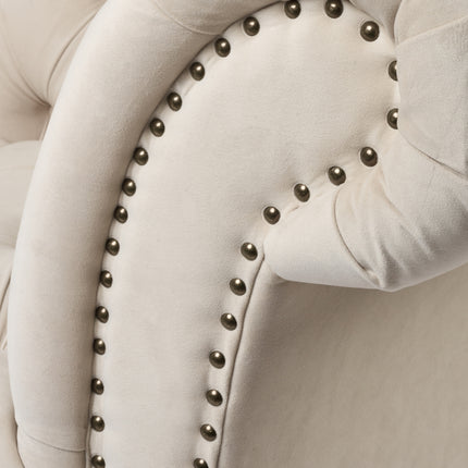 Cambridge Chesterfield Sofa Suite - Velvet Cream