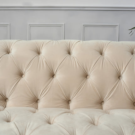 Cambridge Chesterfield Sofa Suite - Velvet Cream