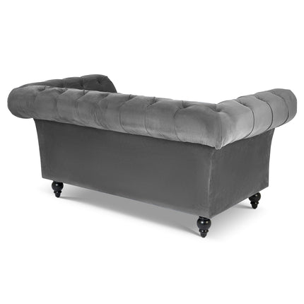 Cambridge Chesterfield Sofa Suite - Velvet Grey