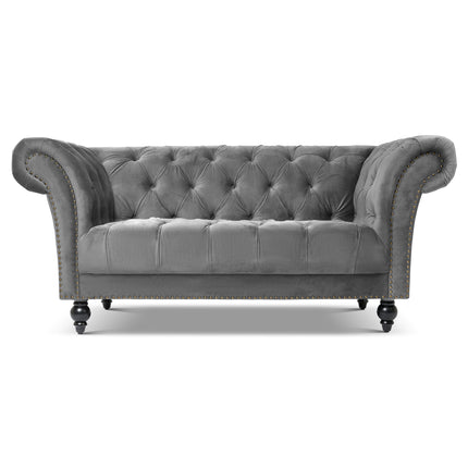 Cambridge Chesterfield Sofa Suite - Velvet Grey