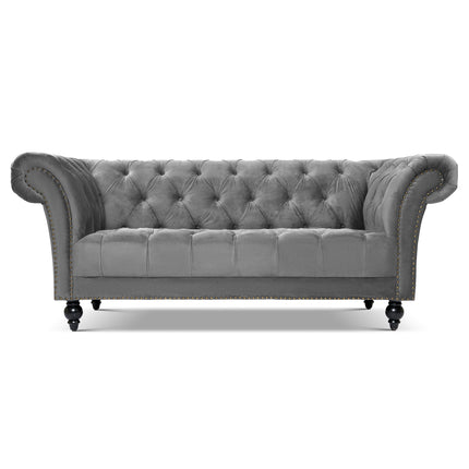 Cambridge Chesterfield Sofa Suite - Velvet Grey