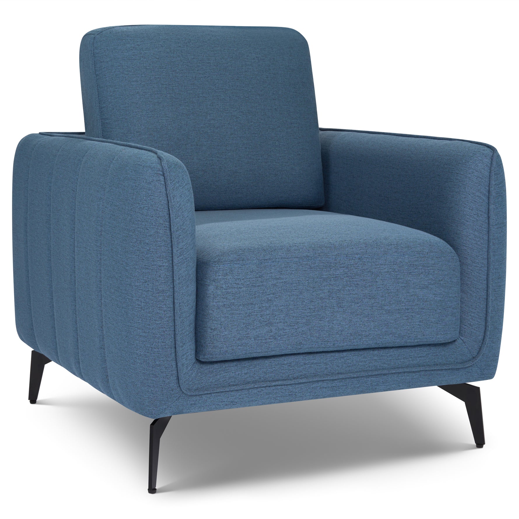 Brixton Blue Full Suite - Armchair, 2 & 3 Seater Sofa Set