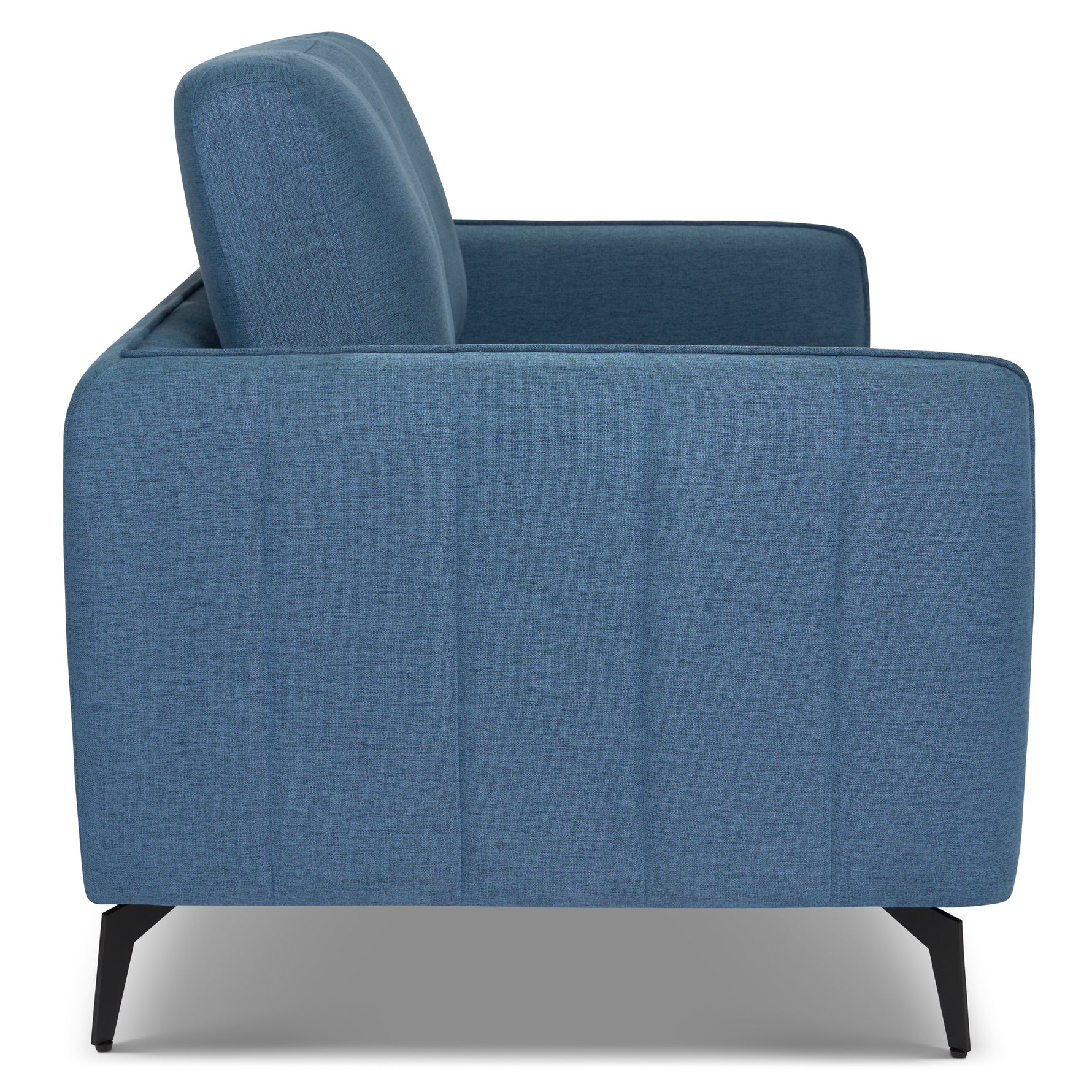 Brixton Blue 2 & 3 Seater Sofa Set - Modern Fabric Sofa Suite with Steel Legs