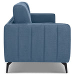 Brixton Blue 2 & 3 Seater Sofa Set - Modern Fabric Sofa Suite with Steel Legs