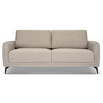 Brixton Cream 2 & 3 Seater Sofa Set - Modern Fabric Sofa Suite with Steel Legs